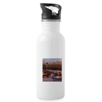 Manhattan Beach, Vereinigte Staaten - Trinkflasche mit integriertem Trinkhalm - Weiß - Rechts