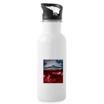 Mount Fuji, Japan - Water bottle with straw - white - Right