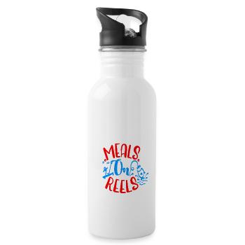 Meals on Reels - Water bottle with straw - white - Right