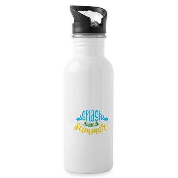 Splash into Summer - Water bottle with straw - white - Right
