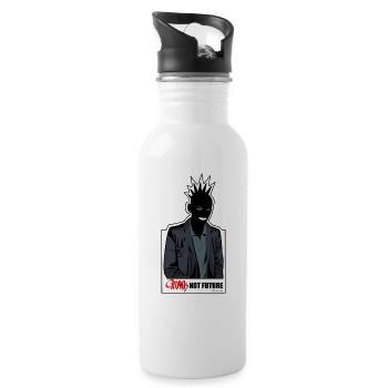 Punk - Trinkflasche mit integriertem Trinkhalm - Weiß - Rechts