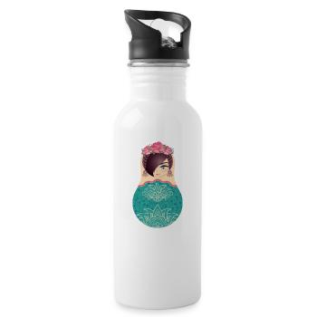 Matryoshka Fina - Gourde avec paille intégrée - blanc - Droite