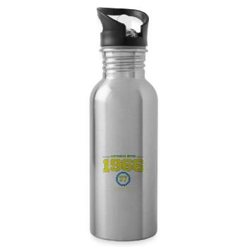 Awesome 1966 Shirt für Männer Frauen 57 Jahre alt 57. - Trinkflasche mit integriertem Trinkhalm - Lightsilver - Rechts