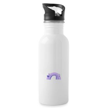 Purple Up! For Military Kids - Month of Military - Water bottle with straw - white - Right