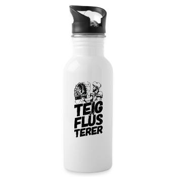 Bäcker Bäckerei Backwaren Backen - Trinkflasche mit integriertem Trinkhalm - Weiß - Rechts