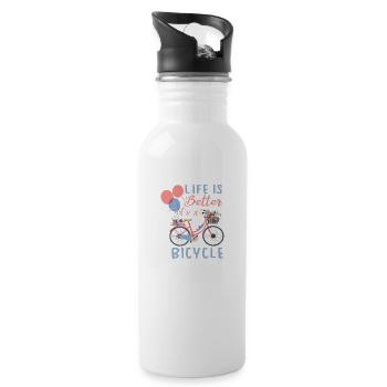 Love Velo bike BMX chain velo bike cycliste eBike - Water bottle with straw - white - Right