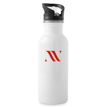 Red - Water bottle with straw - white - Right