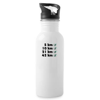 Marathon checklist - Water bottle with straw - white - Right