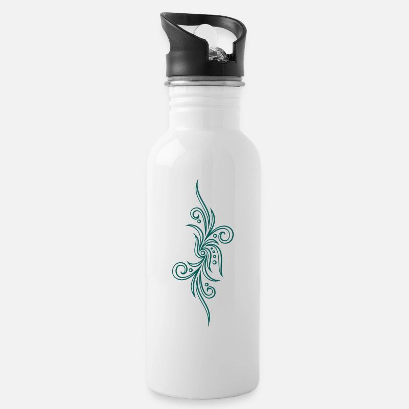 symphony - Trinkflasche mit integriertem Trinkhalm - Weiß