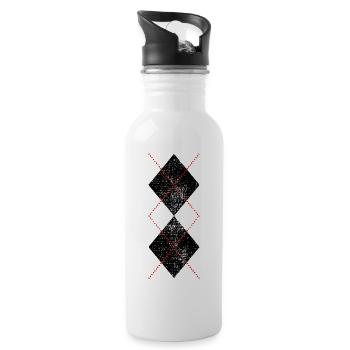 50s Retro Rockabilly - Water bottle with straw - white - Right