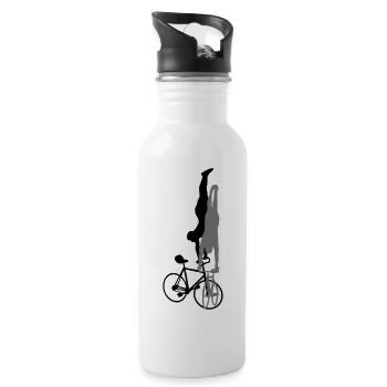 Artistic cycling, artistic cycling, indoor cycling - Water bottle with straw - white - Right