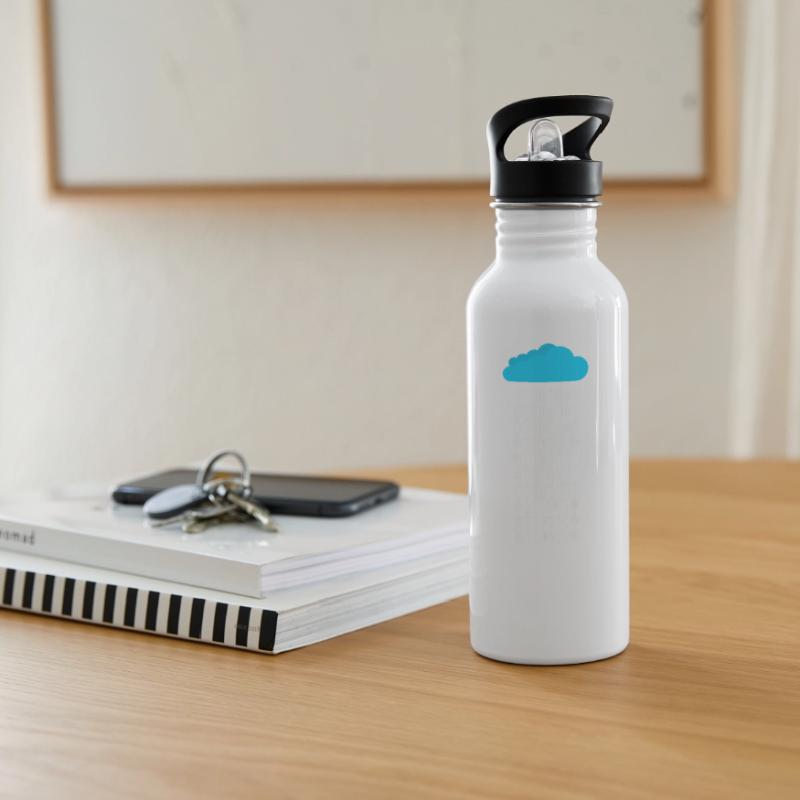 Programmierer Informatiker Binär Code Coder Trinkflasche mit integriertem Trinkhalm