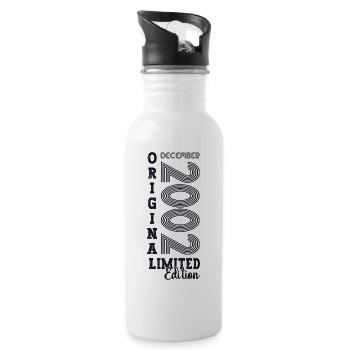 Original December 2002 20th Birthday Gift - Water bottle with straw - white - Right