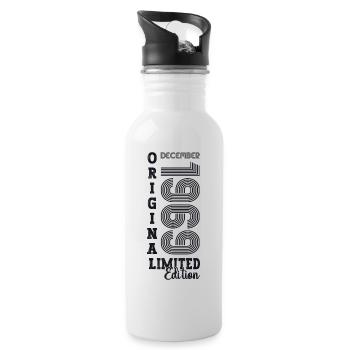 Original December 1969 53rd Birthday Gift - Water bottle with straw - white - Right