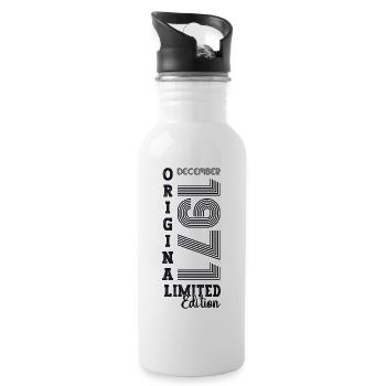 Original December 1971 51st Birthday Gift - Water bottle with straw - white - Right