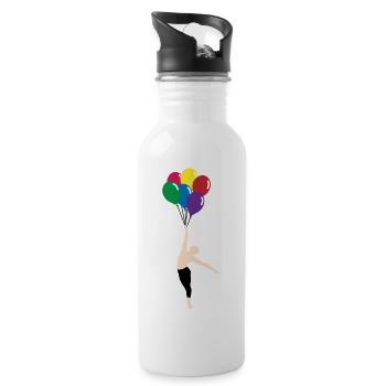Balloon - Water bottle with straw - white - Right