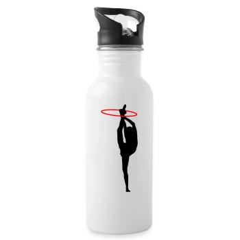 Gymnastik - Trinkflasche mit integriertem Trinkhalm - Weiß - Rechts