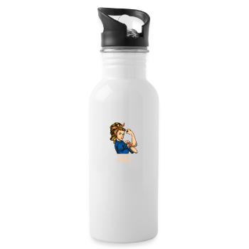 LGBTQ - Girl Tattoo Strong - Coffee Lover - Gourde avec paille intégrée - blanc - Droite