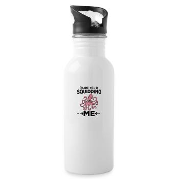 Octopus Octopus Sea Tentacle Octopus Octopus Octopus - Water bottle with straw - white - Right