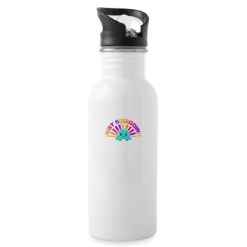 Octopus Octopus Sea Tentacle Octopus Octopus Octopus - Water bottle with straw - white - Right