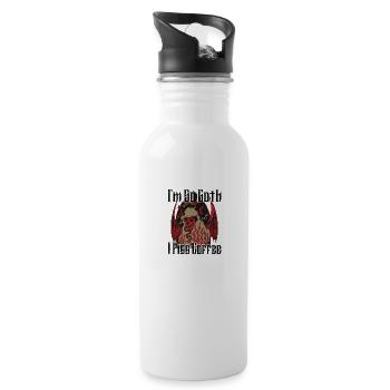 Satan Belzébuth Diable Gothique Pentagramme Mystique - Gourde avec paille intégrée - blanc - Droite