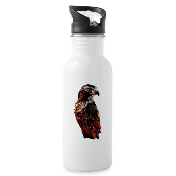 Falke - Trinkflasche mit integriertem Trinkhalm - Weiß - Rechts