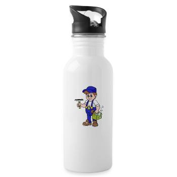 window cleaner - Water bottle with straw - white - Right