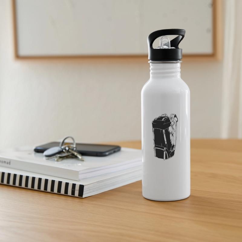 backpack camping backpacker icon Water bottle with straw