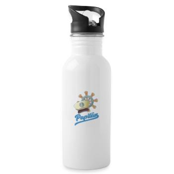 PAPITÄN MAMITÄN KAPITÄN PAPI MAMI PIRAT AHOY MOTIV - Trinkflasche mit integriertem Trinkhalm - Weiß - Rechts