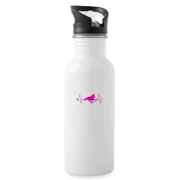 Father-to-be Daddy Daddy Gift - Water bottle with straw - white - Right