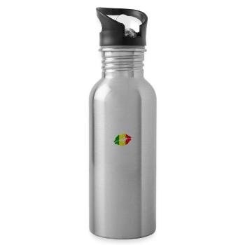 Mali Flagge Land Einheimische Abstammung Stolz Frauen - Trinkflasche mit integriertem Trinkhalm - Lightsilver - Rechts