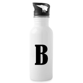 B - Water bottle with straw - white - Right