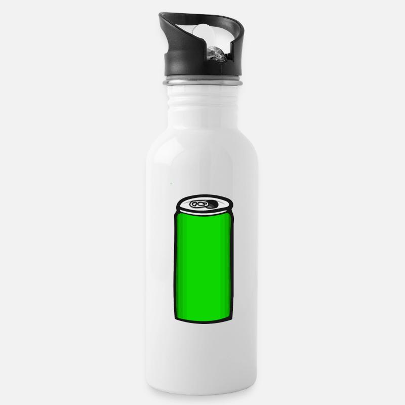 Dose - Trinkflasche mit integriertem Trinkhalm - Weiß