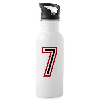 Maillot 7 Nombre d’années - Gourde avec paille intégrée - blanc - Droite