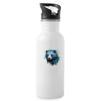 Aquarelle Binturong - Design mignon pour - Gourde avec paille intégrée - blanc - Droite