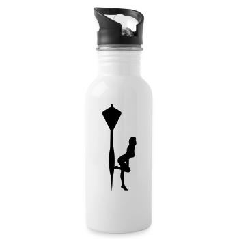 Dart Sexy - Trinkflasche mit integriertem Trinkhalm - Weiß - Rechts