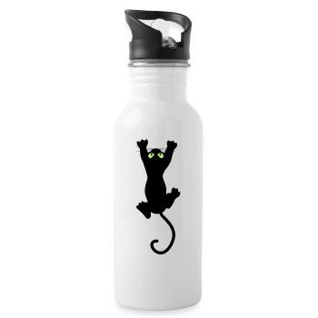 Cat fun - Gourde avec paille intégrée - blanc - Droite