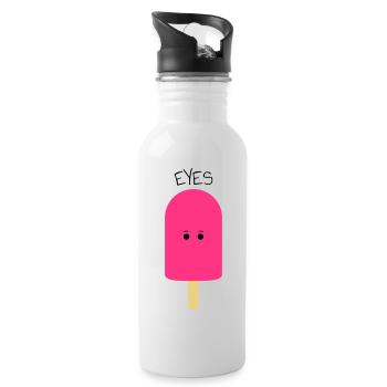 Eyes/Eis am Stil / Eiscreme / Sonne Sommer-Shirt - Trinkflasche mit integriertem Trinkhalm - Weiß - Rechts