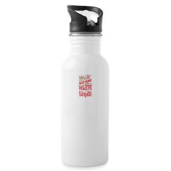 Cardist Cardistry Flourish Magician Kartentrick - Water bottle with straw - white - Right