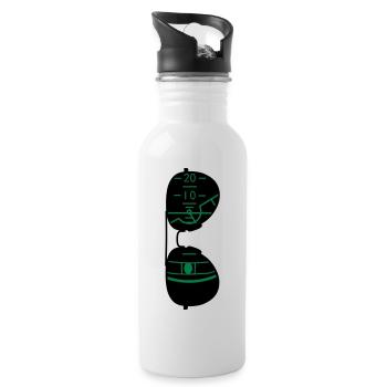 pilot glasses - Water bottle with straw - white - Right