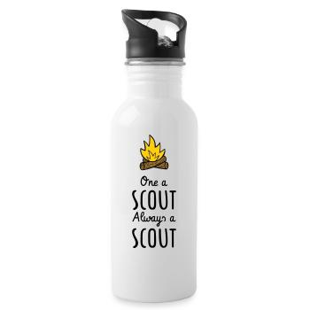 One a scout Always a scout - Water bottle with straw - white - Right