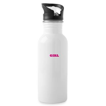 Handballerin Damen Handball Mädchen Frauenhandball - Trinkflasche mit integriertem Trinkhalm - Weiß - Rechts