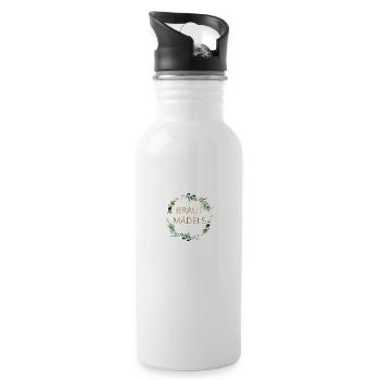 Braut Mädels! personalisierbar - Trinkflasche mit integriertem Trinkhalm - Weiß - Rechts