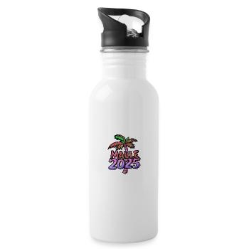 Malle 2025 Mallorca Palm Tree - Water bottle with straw - white - Right