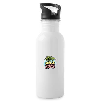 Malle 2025 Mallorca Palm Tree - Water bottle with straw - white - Right
