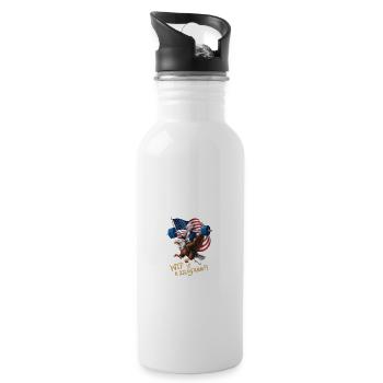 WTF Is A Kilogram??? Patriotic Joke About The - Trinkflasche mit integriertem Trinkhalm - Weiß - Rechts