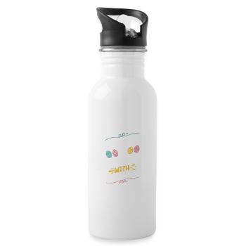 Pâques est meilleure avec des cocktails épicés Fun Vibes - Gourde avec paille intégrée - blanc - Droite