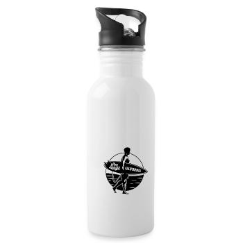 San Diego, Californie, West Coast Summer Surfers - Gourde avec paille intégrée - blanc - Droite