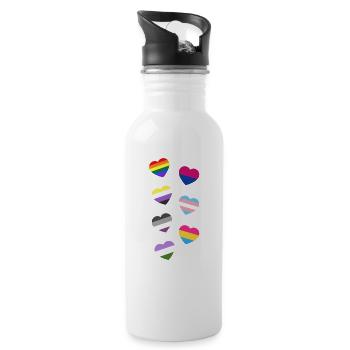pride month - Gourde avec paille intégrée - blanc - Droite