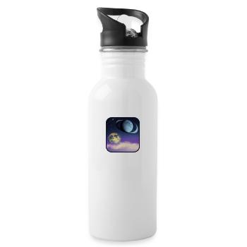 2 planets - Water bottle with straw - white - Right
